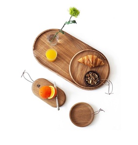 Plato para servir de madera de mango grande al por mayor, suministros para fiestas de boda, juego de Platos y platos, material de PC - Product Image 6