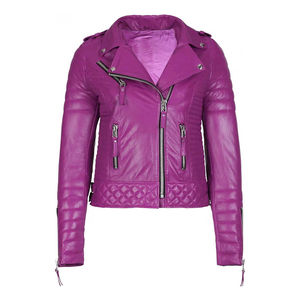 Veste de moto en cuir véritable de haute qualité pour femmes de haute qualité Design personnalisable coupe-vent écologique pour l'hiver - Product Image 5