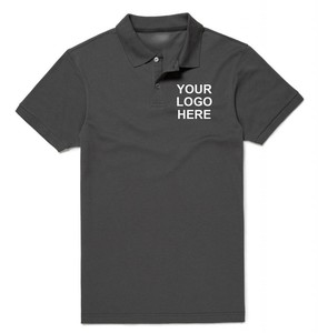Camiseta de hombre al por mayor con logotipo estampado bordado personalizado de alta calidad para Polo con cuello vuelto en blanco de fábrica para camiseta de Polo - Product Image 3