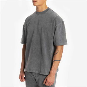 Nouveaux T-shirts Homme Coupe Classique en Coton Lourd 100% Personnalisables avec Logo Respirants Infroissables Séchage Rapide Écologiques Couleurs Unies - Product Image 1