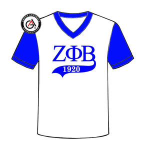 Zeta Phi Beta Soror Ropa de mujer de alta calidad Camisas de mujer al por mayor Manga corta Moda Unisex Cuello en V Camisetas de mujer - Product Image 5