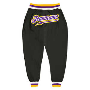 Dernier modèle Pantalon de survêtement personnalisé en polaire noire style baggy Vente en gros Tissu léger Taille élastique avec poches - Product Image 4