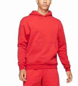 Survêtement 2 pièces décontracté en coton respirant pour hommes, ensemble short à capuche rouge de grande taille, style High Street pour l'été - Product Image 2