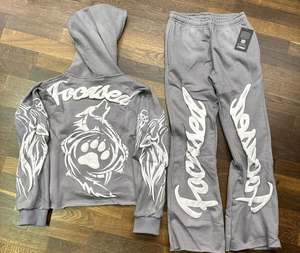 Ensemble de survêtements à imprimé bouffant personnalisé pour hommes, sweat à capuche 2 pièces et pantalon évasé, survêtement, tenue de rue - Product Image 4