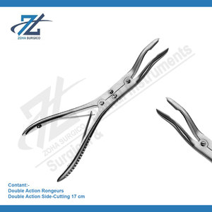 การดำเนินการสองชั้น rongeurs การตัดด้านข้าง17 cm เยอรมันที่มีคุณภาพสูงสแตนเลสเครื่องมือผ่าตัดทันตกรรมผู้ผลิตปากีสถาน - Product Image 2