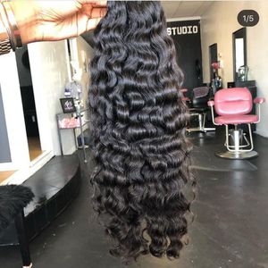 Extensions de Cheveux Indiens Bouclés Naturels Bruts avec des Boucles Douces Cheveux du Temple Paquets de Cheveux Humains Non Transformés à Double Tirage pour la Vente en Gros - Product Image 4