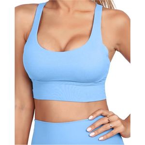 2025 Custom Logo Cross Back Sports <b>Bra</b> for Women Workout Fitness & Yoga Wear Sexy Seamless Yoga <b>Bra</b> with Plus Size Option - Product Image 2