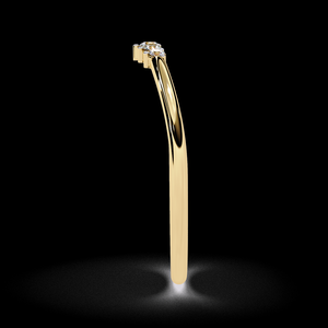 Anillos de Compromiso y Matrimonio de Oro Real de 10K y 14K con Certificación IGI, 0.26 Quilates, para Mujer, con Banda Curva, de la India - Product Image 5