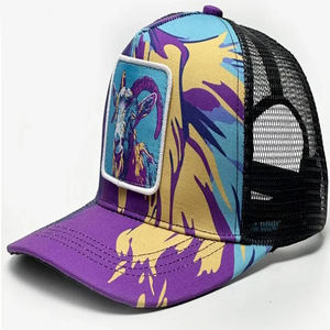 Casquette unisexe pour adultes en tissu maillé de haute qualité, vente en gros, 5 panneaux, visière droite personnalisée, style camionneur, baseball, mode, extérieur, hip-hop - Product Image 5