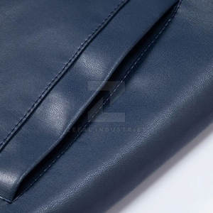 Chaqueta de Cuero para Hombre Hecha en Pakistán, Personalizada, con Cuello Alto, Logotipo Frontal, Impermeable, Ecológica, para Uso Diario - Product Image 6