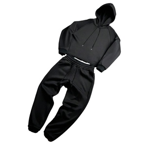 Haute qualité hommes Boxy Fit sweats à capuche pantalons de survêtement courts ensemble 100% coton personnalisé surdimensionné polaire lourd blanc personnalisable - Product Image 3