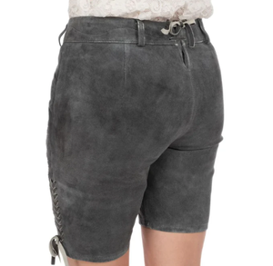 Pantalones cortos de cuero alemán Mujer Bavarian German Lederhosen Pantalones cortos de cuero auténticos de alta calidad Pantalones cortos de cuero para mujer - Product Image 4