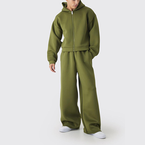 Conjunto Deportivo de Dos Piezas para Hombre, Sudadera con Capucha y Pantalones de Chándal de Felpa Técnica 100% Poliéster con Cremallera Completa - Product Image 5