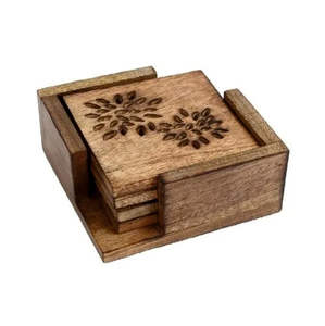 Juego de posavasos de madera de alta calidad Esmalte impreso Top Mat & Pads con soporte Precio competitivo - Product Image 1