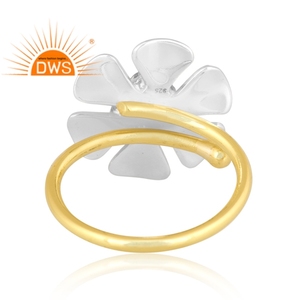 Anillo Apilable de Última Moda con Diseño Artesanal, Chapado en Oro de 18K, con Piedra Lunar Melocotón y Gemas Florales, Fabricante de Joyería Demi - Product Image 4