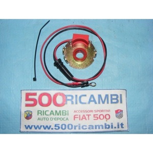 Kit de câbles d'allumage FIAT 500 D F L R & 126, allumage électromagnétique électronique avec aimant et sans points de condensateur - Product Image 1