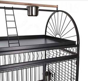 Büyük Metal ferforje 178cm üst çatı oyna papağan Aviary kuş üreme kafesi uçuş hayvanlar evi levrek merdiven ve tekerlekler ile - Product Image 4