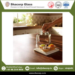 Wholesale Supplier <b>Square</b> Glass Cloche Domed Glass <b>Candle</b> Cloche for Home Decoration - Product Image 2