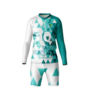 Ensemble de maillot de gardien de but de football personnalisé OEM, manches courtes, rembourré, jersey, haute qualité, 100% coton/polyester - Product Image 1