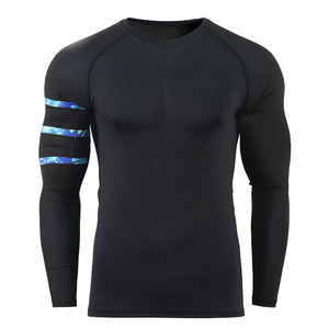 Meilleure qualité pour hommes O-Neck Rash Guard manches longues Fitness Workout Wear Dernier design Respirant Fitness Workout Rash Guard - Product Image 3