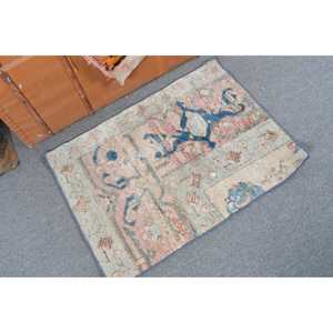 Alfombra Turca de 2.1x2.8 pies, Alfombra Pequeña Vintage, Alfombra Persa Azul - Product Image 2