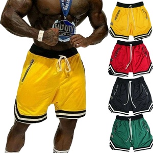 Pantalones cortos informales de entrenamiento de gimnasia para hombre, pantalones de malla atléticos para correr, con decoración de tinte de corbata, pantalones cortos de baloncesto de verano - Product Image 1