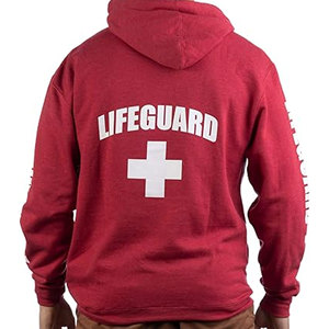 Hot Trending Spring Men's Unisex Pullover Sudadera Salvavidas Rojo 100% Algodón Fleece Grueso Personalizable Hoody Estilo bordado - Product Image 6