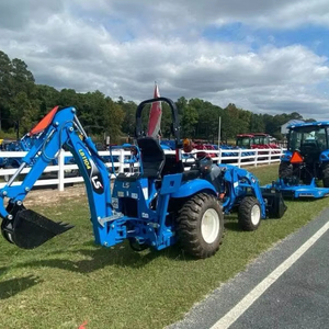 LS Versatile 28V <b>Ride</b>-On Lawn Mower <b>Tractor</b> with Front Loader & Backhoe 48V/58V Cordless Grass Box for Residential Use Made USA - Product Image 1