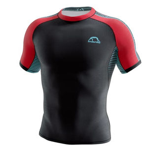 Chemise de surf courte durable de bonne qualité unisexe Summer Rash Guard avec compression pour couleurs mélangées MMA de Rush Guard - Product Image 1