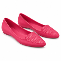 Chaussures plates personnalisées pour femmes en PVC à bout pointu, coupe basse, à enfiler, style gelée, pour l'été