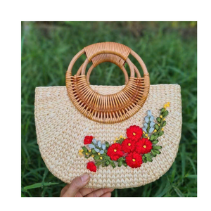 PRECIO DE FABRICA MODA DE BOLSO DE PAJA NATURAL DE VIETNAM - Product Image 1