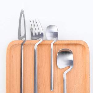 Juego de Cubiertos de acero inoxidable de calidad superior de Venta caliente logotipo personalizado de restaurantes reutilizables de grado alimenticio - Product Image 2