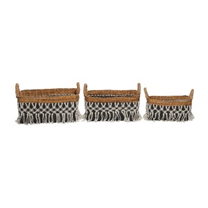 Stylish Macrame Storage <b>Basket</b> For Gifting Home Organisation Decor <b>Display</b> And Everyday Essential Uses Handcrafted From India - Product Image 3