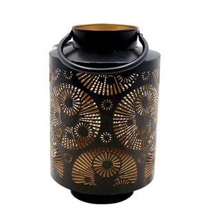 Decorative Iron Lantern Gold And Black <b>Colour</b> Set Of 3 Small Size <b>Candle</b> Stand And Tea Light Holder For Home Decoration - Product Image 2