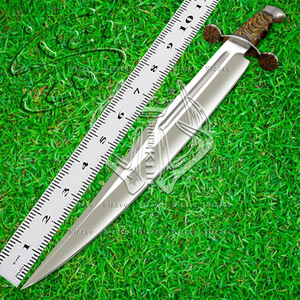 Couteau Bowie D2 en acier fait à la main-Couteau de chasse professionnel avec gaine en cuir, poignée ergonomique, cadeau idéal pour l'extérieur - Product Image 6