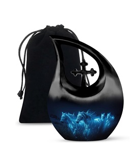 Urne en métal pour cendres de cheval Urnes de crémation pour cendres humaines Mini urnes Homme adulte Petit pour cendres humaines Taille personnalisée - Product Image 1