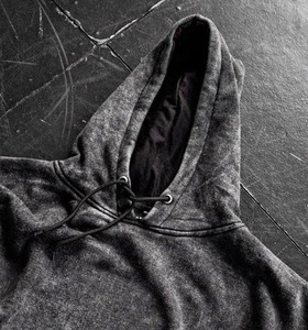 Sudadera con Capucha Extra Grande para Hombre, Estilo Vintage, Lavada al Ácido, de Felpa Gruesa, para Hombre y Mujer, Ropa Urbana - Product Image 6