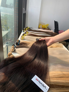 Extensiones de Cabello Humano Virgen Vietnamita de Alta Calidad, Super Double Drawn, Tipo I-Tip, Liso Natural, al por Mayor - Product Image 4