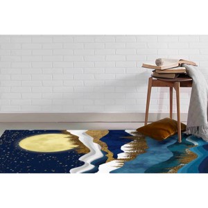 Alfombra con Estampado de Montaña - Diseño Boho, Decoración para Salón, Regalo de Inauguración de Casa, Alfombra Suave con Pelo Largo - Product Image 4