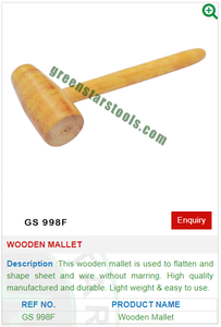 Martillo de herramientas de joyería de mazo de madera GS 998F para trabajo de joyería - Product Image 2