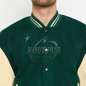 Customized Latest Design Lettermen Jacket for Men Stand Collar Super Quality 100% Cotton Winter Season Adult Size - Product Image 2