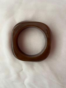 Bracelet manchette artisanal en résine orange vif audacieux, style ange, fait main, tendance, pour femmes et jeunes filles modernes - Product Image 5