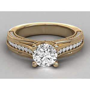 Anillo Solitario de Oro de 18K para Mujer con Diamante Cultivado en Laboratorio - Product Image 2