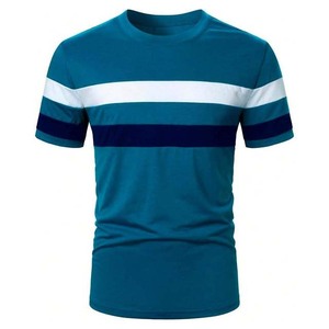 OEM Chemises Ringer 100% Coton T-shirts Couleur Unie Vêtements pour Hommes T-shirts à Manches Courtes à Vendre Logo Personnalisé Conception Été - Product Image 6