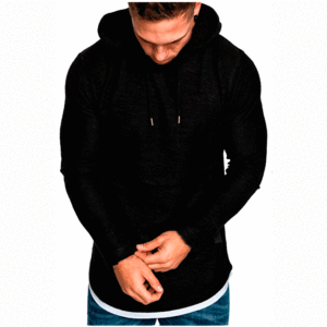 MRMT 2024 hommes couleur unie à capuche décontracté sport à manches longues T-Shirt pull tout nouveau hommes sweats à capuche sweats hauts - Product Image 3