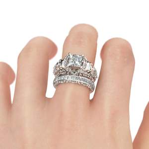 Jeulia Gold Plated Princess Cut <b>Skull</b> <b>Ring</b>-Fashion Anniversary <b>Ring</b> - Product Image 4
