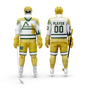 Vente en gros d'uniformes de maillots de hockey sur glace OEM personnalisés Vêtements de sport durables, respirants, écologiques, à séchage rapide, avec couleurs personnalisées - Product Image 2