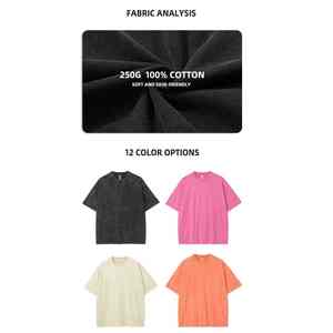 T-shirts en jersey délavé de qualité supérieure, style nouveau, grandes tailles, personnalisables, fabrication OEM au Pakistan - Product Image 6