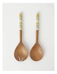 Vente chaude 12 pouces mains résine et bois de mangue spatule ensemble bois cuisson salade outils d'agitation serveurs de salade de bois de l'Inde 2024 - Product Image 3