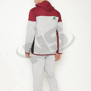 Men Drawstring Hooded Tracksuit Customized Casual Jogger Set Winter Solid Breathable Printed Sweat Suit Training Wear - Product Image 6